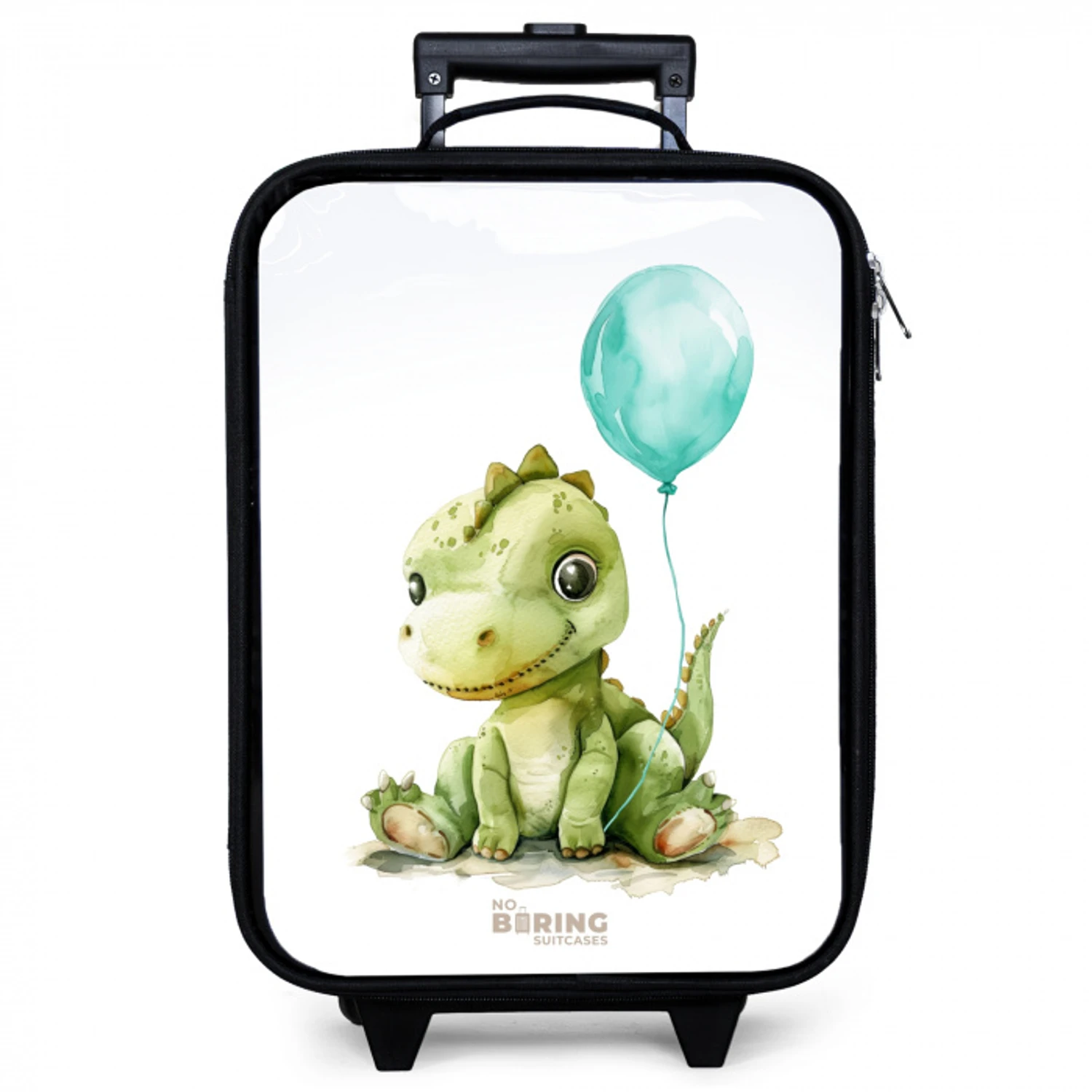 Dino met blauwe ballon Kinderkoffer - Zwart klein -zzz_website3d