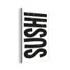 Japandi - Sushi - Zwart - Vintage aluminium wit klein -3d