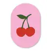 Kersen - Roze - Illustratie Wandcirkel Ovaal Forex klein -3d