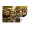 Wijn - Rood - Terras - Koffie Muursticker klein -3d