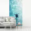 Schildpad - Zee - Blauw - Schittering fotobehang vinyl groot -woonkamer