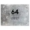 Beton - Modern Naambord Rechthoek middel -3d