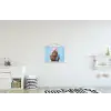 Kat - Handdoek - Washand - Zeep textielposter latten blank klein -kinderkamer