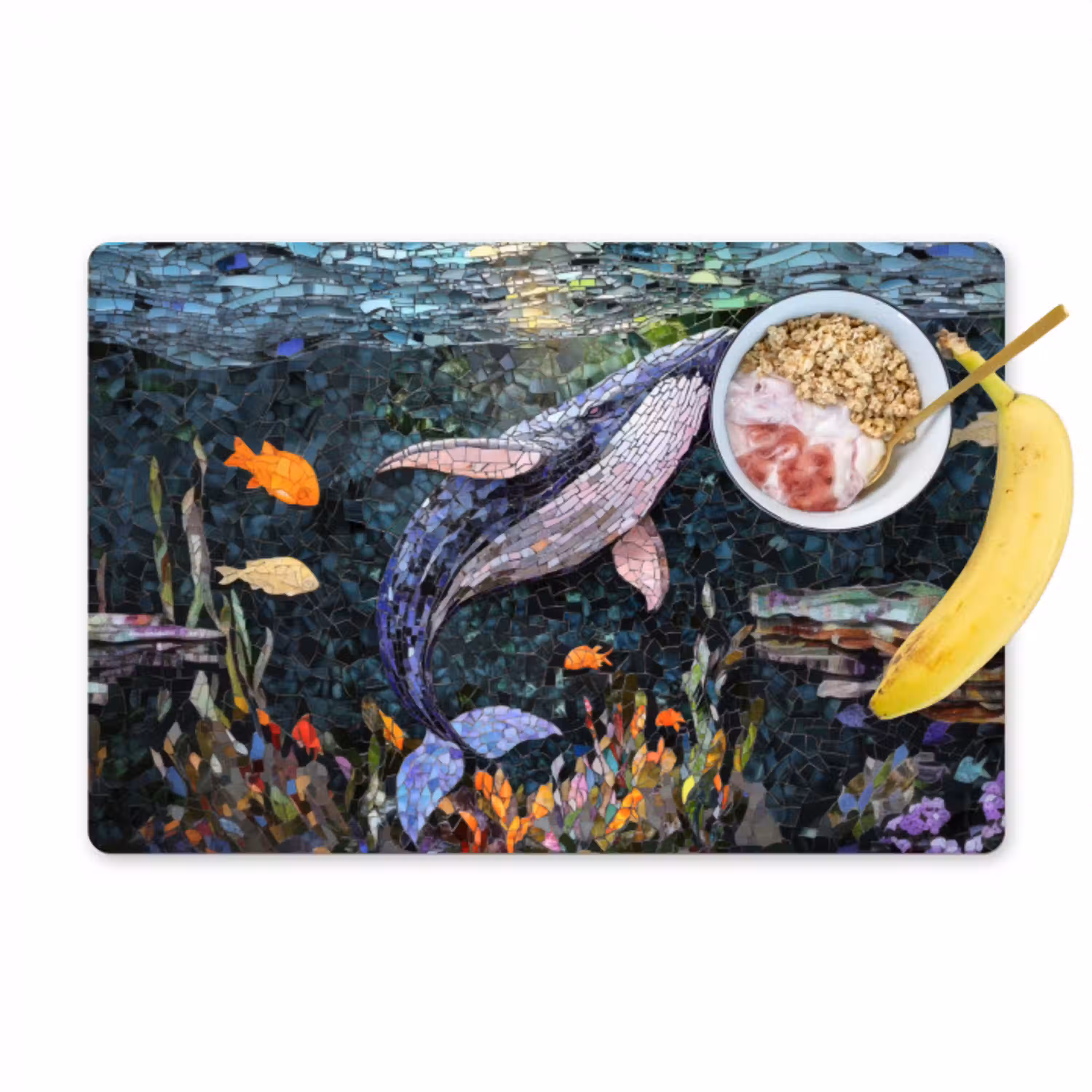 Mozaïek - Walvis - Koraal - Water Placemat vinyl groot -zzzproduct_Kitchenyeah-website