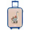 Blauwe dinosaurus op een beige achtergrond Kinderkoffer - Blauw klein -zz3dotto