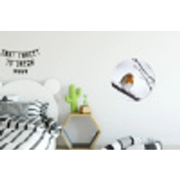 Roodborstje - Tak - Sneeuw - Winter - Levendig Wandcirkel aluminium klein -kinderkamer