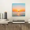 Zee - Zeilboot - Zonsondergang aluminium wit klein -sfeer1