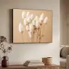 Bloemen - Planten - Bruin - Pastel Textielframe zwart klein -sfeer3