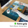 Kreeft - Geel - Blauw - Tegels Muismat XXL klein -sfeer3