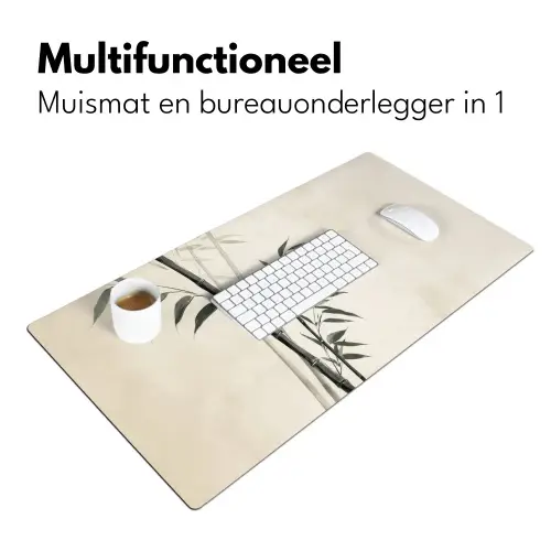 Japandi - Bamboe - Beige Muismat XXL klein -sfeer4