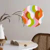 Abstract - Vormen - Roze Wandcirkel behangsticker klein -sfeer3