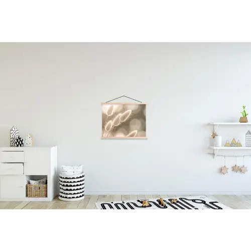 Hazestaartgras - Wit - Zonlicht textielposter latten blank klein -kinderkamer