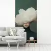 Hoed - Vrouw - Beige fotobehang vinyl groot -woonkamer