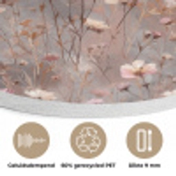 Bloemen - Wild - Pastel Akoestische PET Vilt - Rond klein 838 -closeup_NL