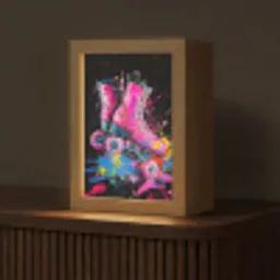 Graffiti - Sport - Rolschaatsen - Skating Light Box met kabel (Tafellamp) klein -z3d_website