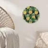 Patroon - Tropisch - Ananas - Illustratie Wandcirkel plexiglas klein 852 -sfeer5