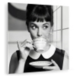 Portret - Thee - Vrouw plexiglas 5mm klein -zzzproduct_nieuw
