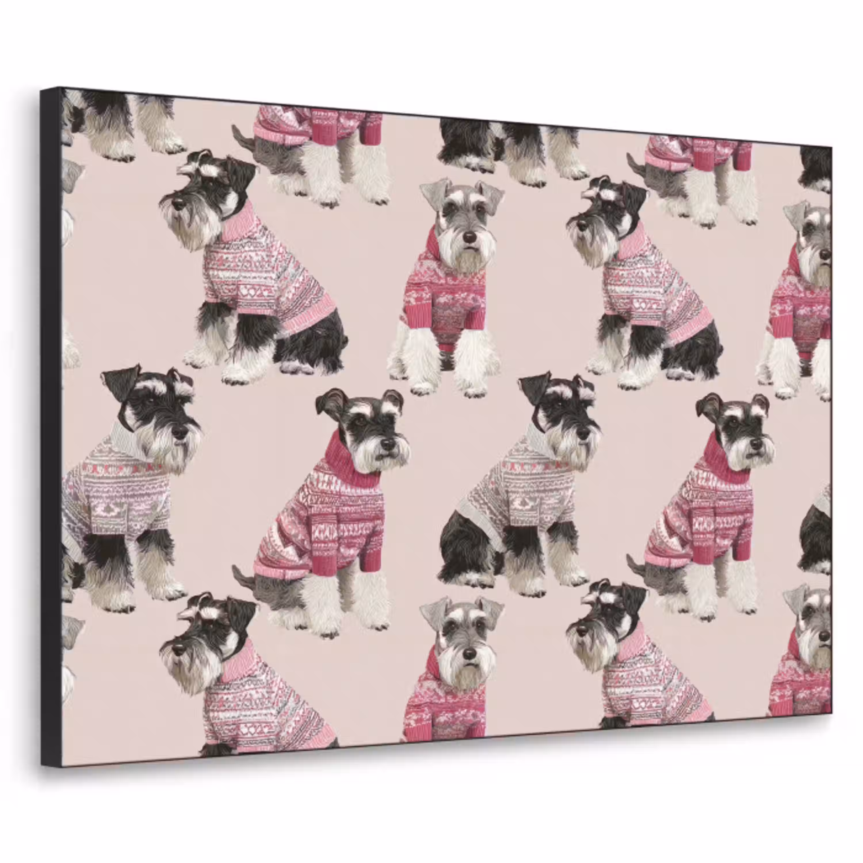 Honden - Truien - Rood Textielframe zwart klein 947 -3d