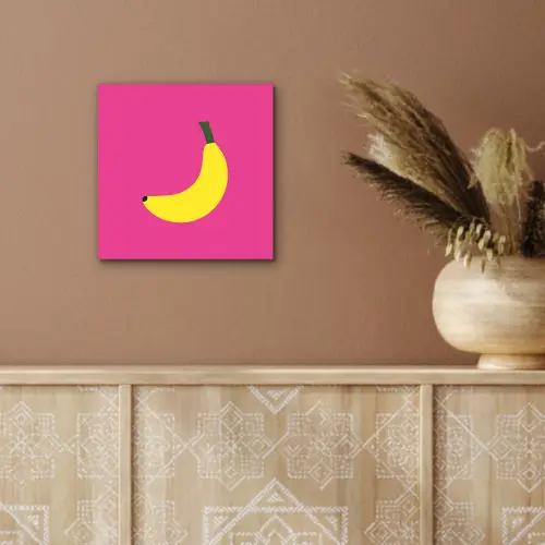 Banaan - Geel - Fruit aluminium wit klein -sfeer4