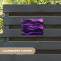 Golven - Abstract - Paars tuinposter los doek klein -sfeer3