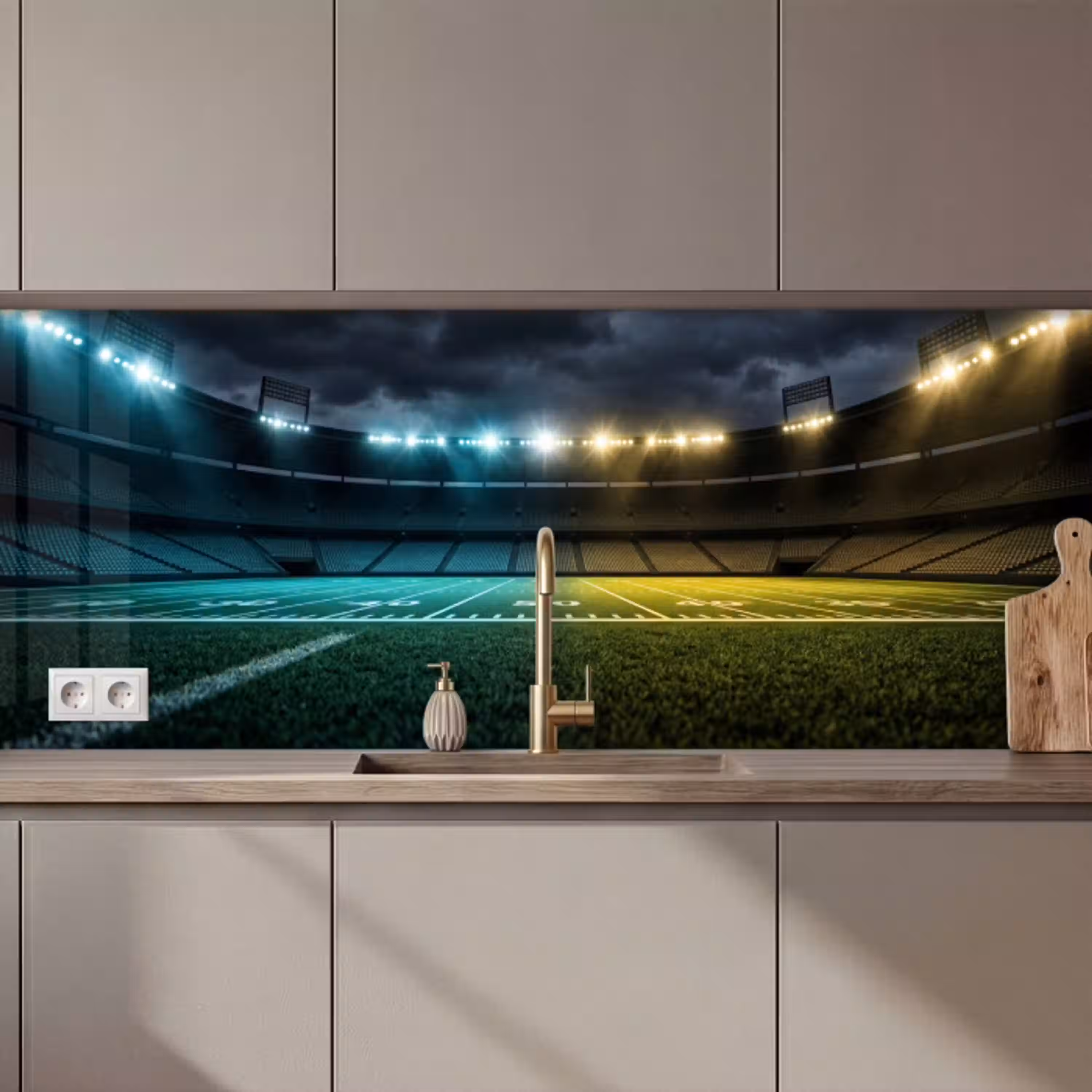 Voetbal - Stadion - Nacht - Modern keuken achterwand 2 middel zz_3dshopping