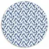 Diamant - Patroon - Blauw - Wit Wandcirkel kunststof plaat 5mm dik klein 188 -3d