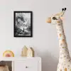 Krijger - Draak - Grijs fotolijst zwart zonder passe partout klein -usfeer4_kinderkamer