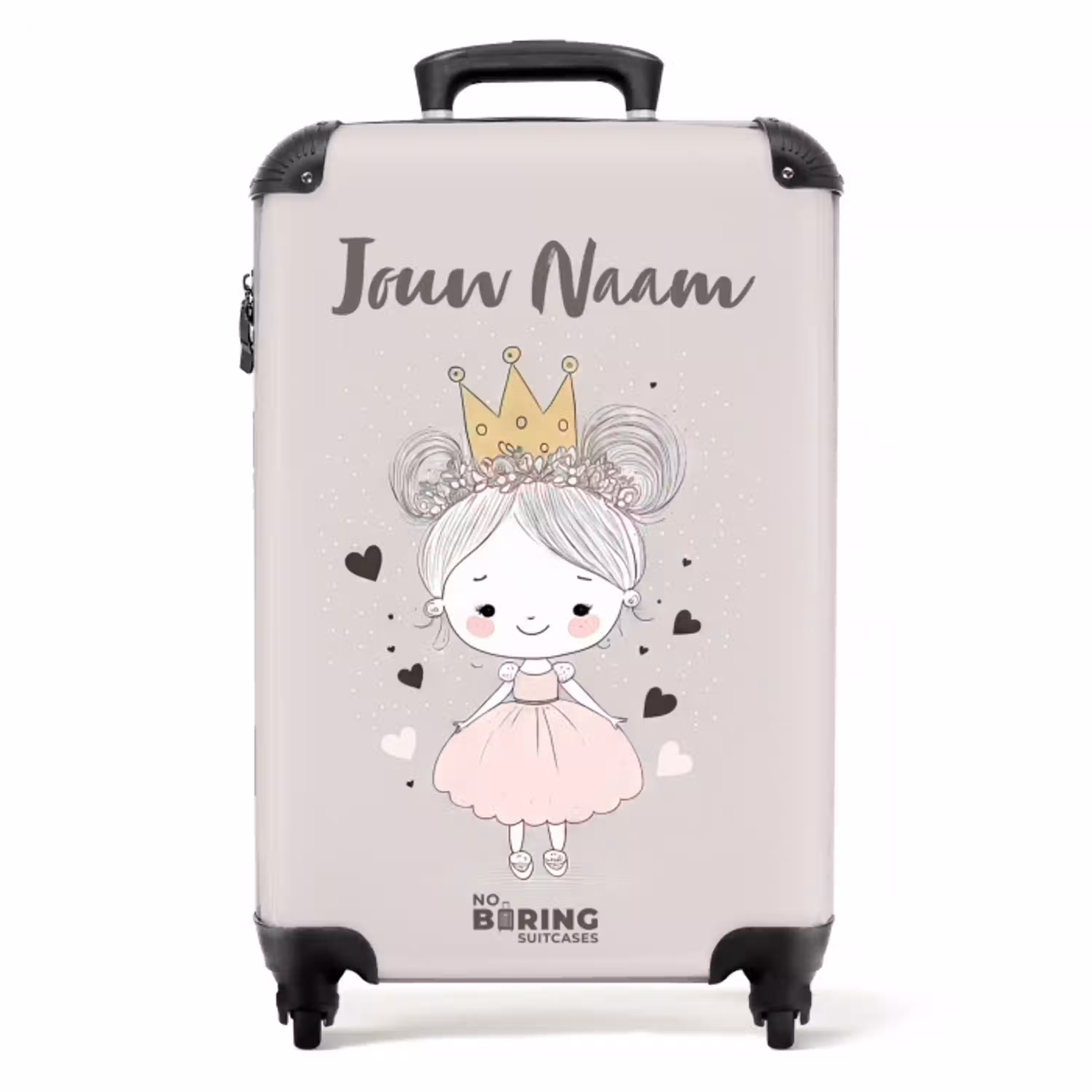 Prinses met knotjes NBS - Handbagage koffer - Kinderen Unisex middel -productfoto_recht