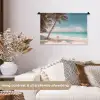 Palmboom - Schommel - Strand - Lucht Wandkleed katoen klein -sfeer1