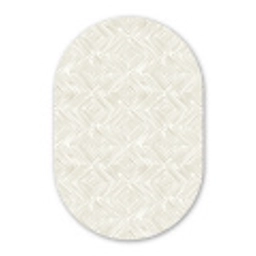 Abstract - Ruiten - Beige Wandcirkel Ovaal Forex klein 630 -3d