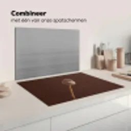 Papaverbol - Droogbloem - Bruin - Minimalistisch Inductie beschermer vinyl 3mm klein -wsfeer7_website