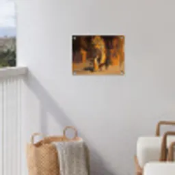 Tijger - Geschilderd - Oranje - Penseelstreken tuinposter los doek klein -sfeer8