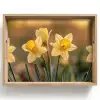 Bloemen - Geel - Wazig Dienblad Rechthoek middel -z3d_shopping