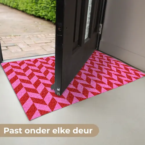 Patroon - Zigzag - Rood Deurmat klein -USP_NL