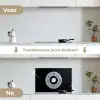 Vinyl - LP - Delfts Blauw - Muziek keuken achterwand spatscherm klein -voor_na_NL