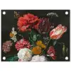 Stilleven met bloemen in een glazen vaas - Schilderij van Jan Davidsz. de Heem tuinposter los doek klein -3d