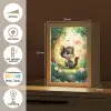 Kat - Zwart - Bos - Vlinders Light Box met kabel klein -USP_NL