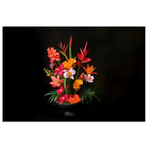 Boeket - Bloemen - Exotisch poster papier klein -3d