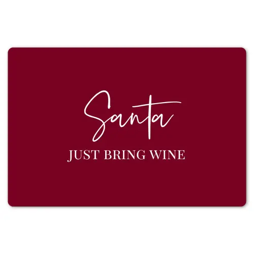 Santa - Wine - Rood - Kerst - Kerstman Placemat vinyl groot -zzsfeer1_Kitchenyeah-website
