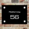 Effen - Zwart - Modern Naambord Rechthoek middel -sfeer3