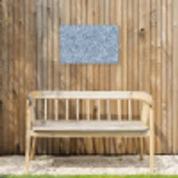 Abstract - Blauw - Bladeren Tuinposter op houten frame 2 cm dik klein -sfeer4
