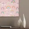 Regenboog - Patroon - Pastel - Handgetekend PET vilt klein -sfeer6_closeup