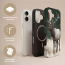 Edelhert - Gewei - Schildering - Rustiek Toughcase MagSafe Apple iPhone 17 klein -USP_Lagen_NL