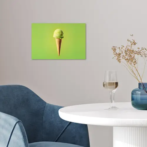 Hoorntje - Schepijs - Groen poster papier klein -sfeer3