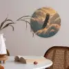 Adelaar - Wolken - Zon Akoestische PET Vilt - Rond klein -sfeer3