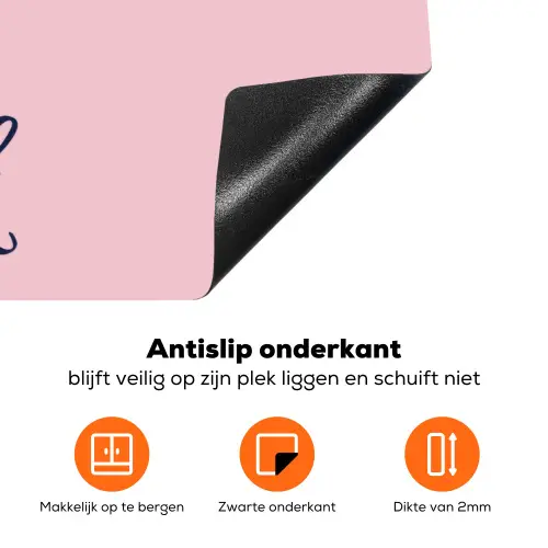 Fuck what they think - Roze - Minimalistisch Inductie beschermer vinyl 3mm klein -zzzzzzz-td-onderkant