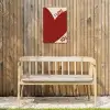 Loveyou - Rood - Hart Tuinposter op houten frame 2 cm dik klein -sfeer4