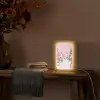 Kerstdorp - Roze - Winter - Sneeuw - Huizen Light Box met kabel (Tafellamp) klein -sfeer4