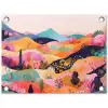 Golvende heuvels - Abstracte planten - Dromerig tuinposter los doek klein -3d