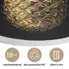 Ananas - Zwart - Goud - Luxe Akoestische PET Vilt - Rond klein -closeup_NL